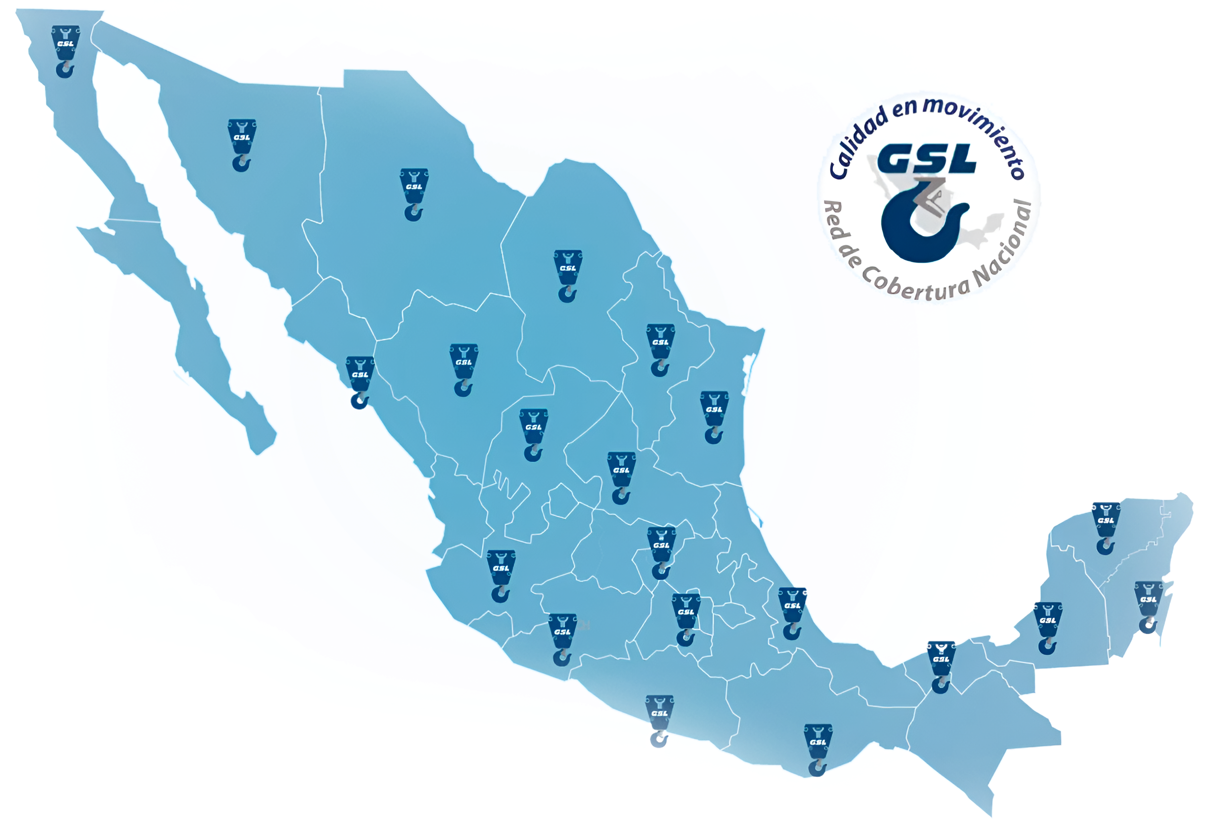 GSL cobertura grúas industriales México